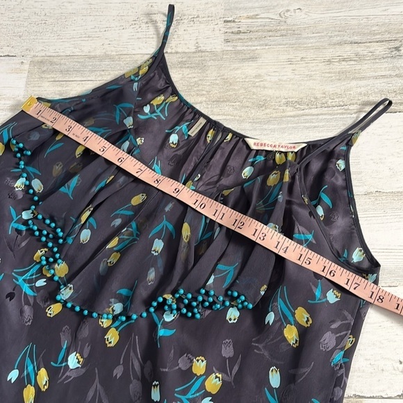 Rebecca Taylor Beaded Floral Tank Size 4 - Picture 6 of 8